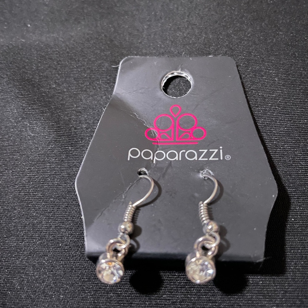 Paparazzi Shimmering Silver Earrings